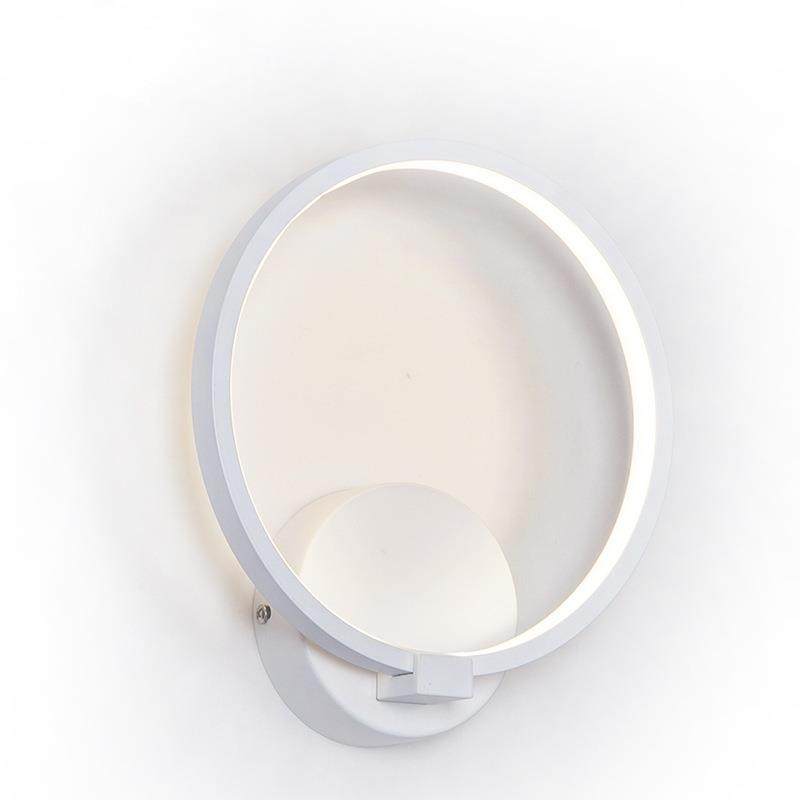 8WLED卧室壁灯走廊过道灯酒店装修客房照明灯圆环PC罩现代简约