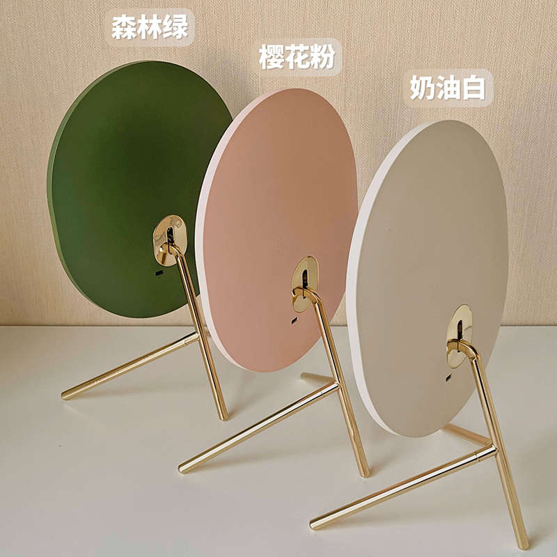 化妆镜led带灯桌面台式梳妆镜网红美妆高清智能补光卧室宿舍镜子