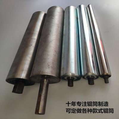 无动力滚筒托辊单双排链轮滚筒不锈钢镀锌辊筒流水线输传送机滚轴