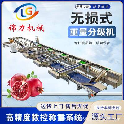 无损呵福式重量分选机水蜜桃石榴无损重量分拣葡萄秋月梨智能分