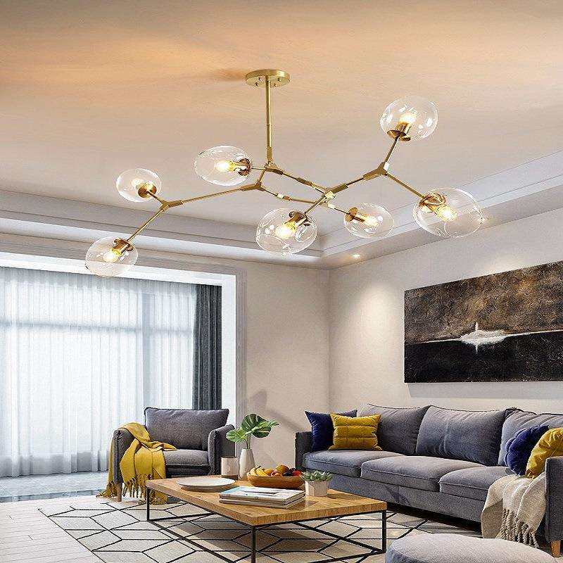 北欧灯具全铜客厅灯现代简约分子灯魔豆灯创意个性卧室餐厅吊灯饰