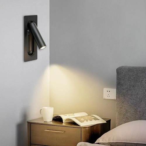 LED嵌入式射灯亚朵全季酒店床头阅读壁灯可旋转调角度简约墙壁灯