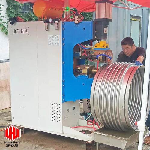 变频环缝滚焊机海特沃德FTB160型立式气动双驱动双银瓦中频滚焊机