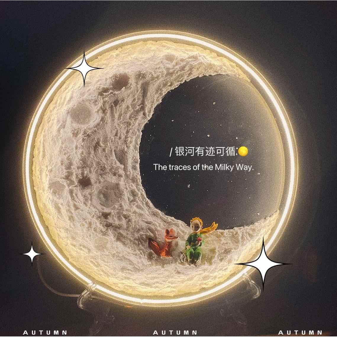 月球小夜灯diy手工月亮灯生日礼物女生闺蜜送女友男朋友浪漫新年