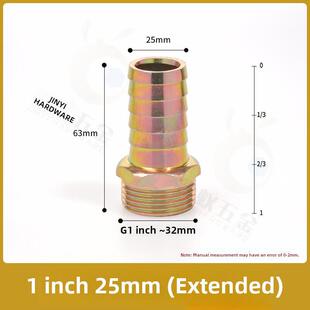 镀铁彩色外线直通宝塔管接头水管软管皮管喷嘴接头1分2分3分4分6