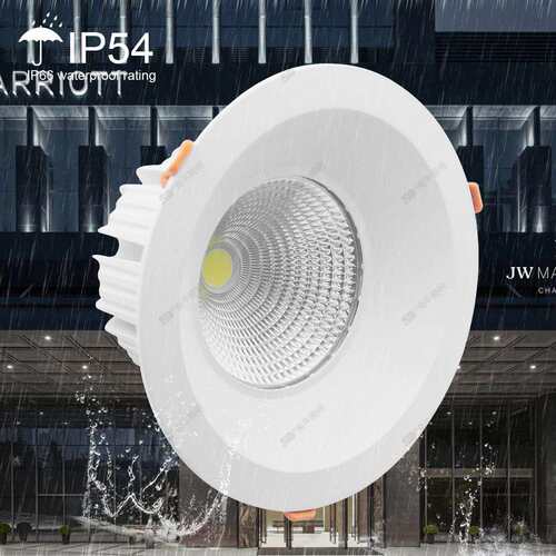 嵌入式COB LED筒灯50瓦60瓦80瓦100W 开孔195mm 砂银 银色 砂金