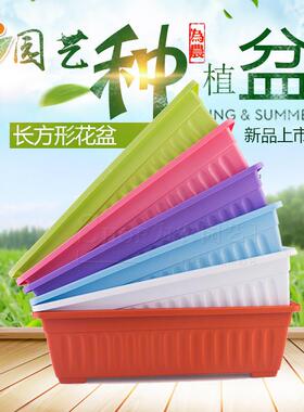 花H425135盆台塑盘料方形塑料种菜盆蔬菜阳种植箱长花盆育苗厂家