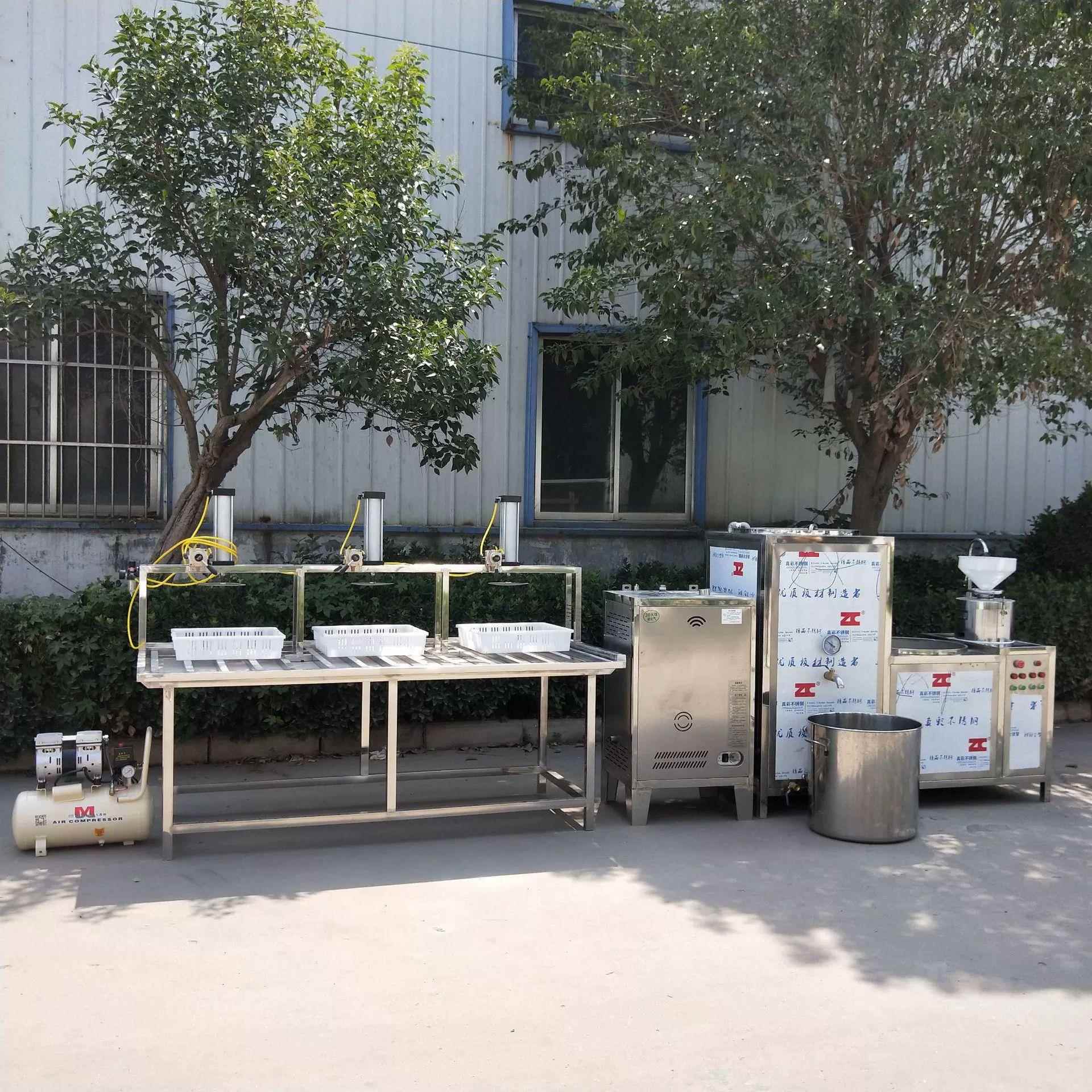 不锈钢气动压榨豆腐机操作简单的豆腐加工设备做豆腐的设备