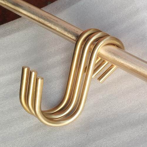 S挂钩北欧黄铜金属厨房G勾置物架挂杆钩子单个多功能轻奢S形防掉