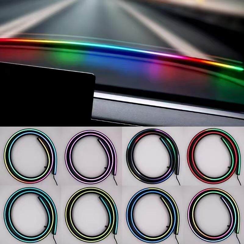 LED汽车灯条前档隔音条氛围灯免接线App控制改装灯饰汽车装饰灯条