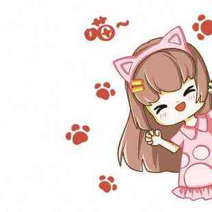 卧室门贴自粘墙贴画卡通可爱猫咪女孩木门翻新主卧衣柜门贴纸遮丑