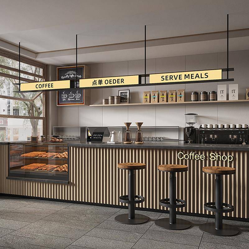 咖啡店面包店收银台吧台上方吊灯 个性创意餐饮商用款亚克力吊灯