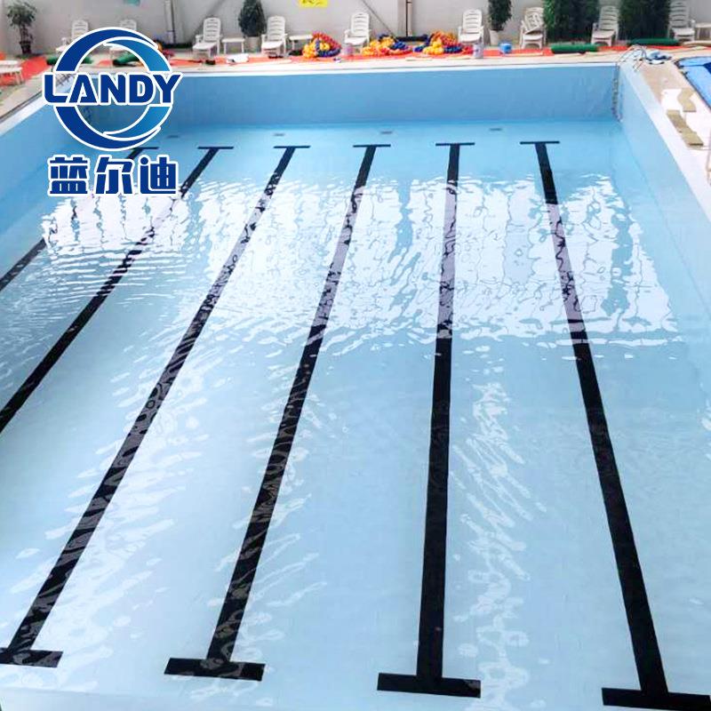 上海泳池蓝色加厚胶膜施工工程防水PVC材质装饰地垫内衬厂家
