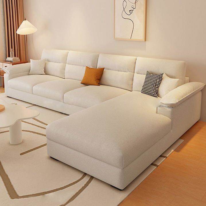 棉麻布艺沙发北约年现代轻奢客厅小户简型科技布奶油风202欧VOE4