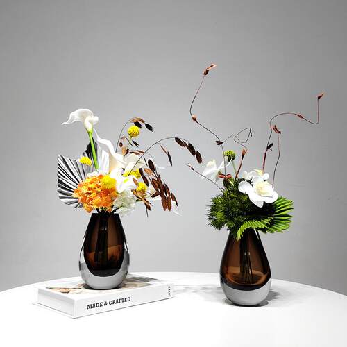 轻奢仿真zm8zxQdJ艺摆件间餐桌茶几客厅样板花售楼处假花摆设面桌