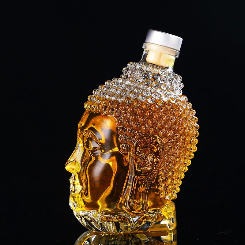 创意水晶玻璃空瓶摆件葡萄红酒瓶果酒瓶醒酒器家用白酒分酒器空瓶