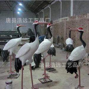 户外仿真铜仙鹤雕塑小区公园假山水池门庭装饰铜鹤蹬龟工艺品摆件