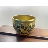 福缸长辈黄铜十二生肖精雕创意摆件缸送百黑字福百亲戚朋友生肖