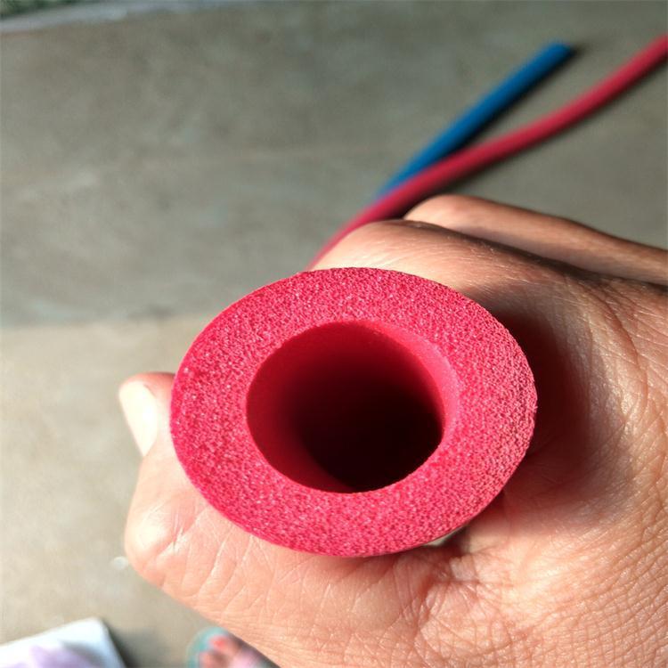 阻燃红蓝橡塑保温管厂家高密度隔热保温红蓝套管