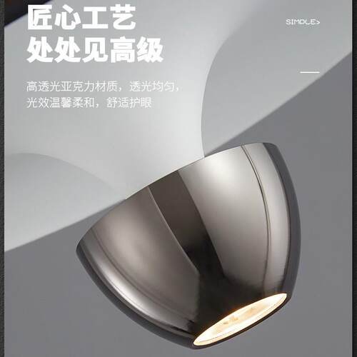 卧室床头吊灯2023年新款现代简约设计师吊线灯可升降餐厅小吊灯具