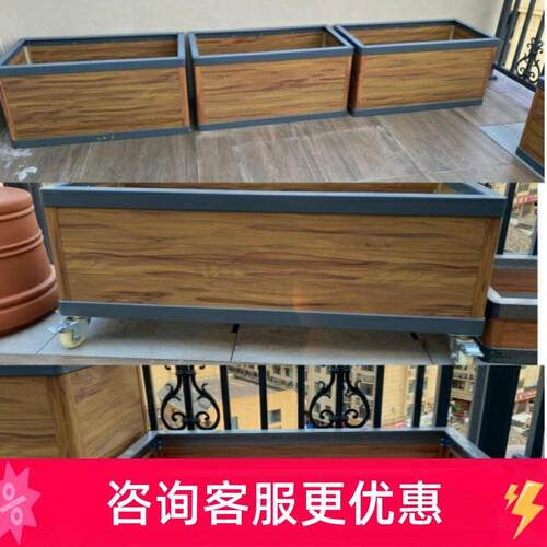 铝合金花箱花坛定制隔断座椅室外商场种植箱花槽马路景观花盆工程