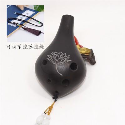 高档木火陶笛孔6中C陶埙A红陶黑陶六孔初学C入音门乐器归去来同款