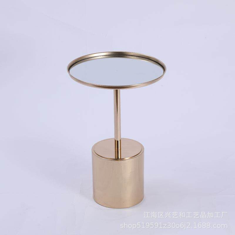 电镀金色边几极简轻奢小茶几现代简约创意小尺寸圆形客厅角几