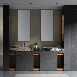 酒店风浴室柜组合大理石奢石陶瓷盆卫生间洗漱台洗手池洗脸台盆柜