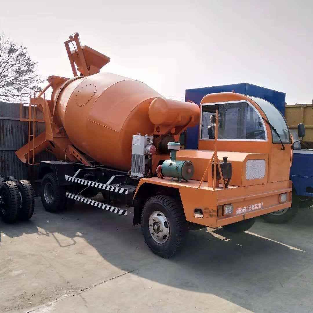 厂家定制四不像四驱轮式3方罐车履带式工程用四不像全新搅拌车