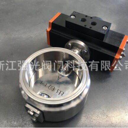 卫生级食品级不锈钢,无密封圈蝶阀粉体金属间隙密封阀,卡箍快装