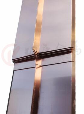 止水纯铜板 1.0/1.2mm水电站隧道防水铜板 T2止水U型槽紫铜板T4