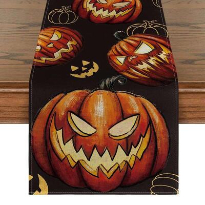 Halloween Table Runner Table Cover Dining table Decor Linen