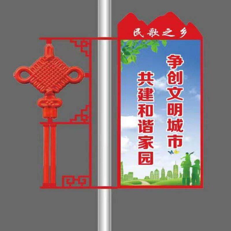 户外不锈钢旗杆道旗户外宣传双面道旗彩旗4米5米伸缩注沙广告旗帜