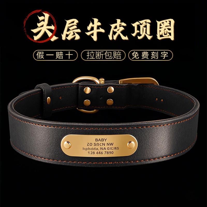 宠物狗的项圈脖圈脖套项链颈圈小中大型犬免费刻字专用高级狗脖圈