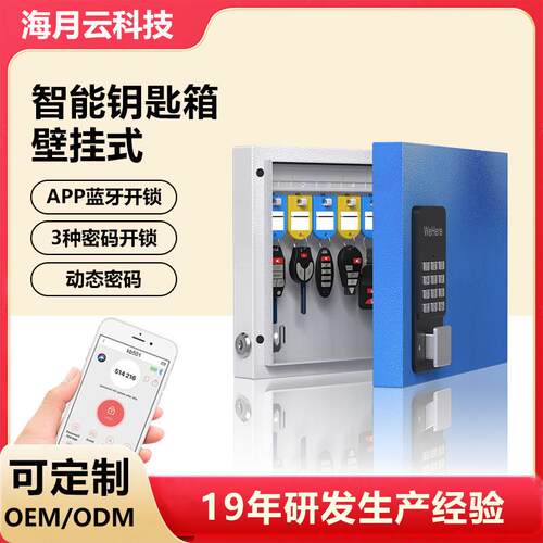 智能钥匙管理盒壁挂式房产中介钥匙柜管理柜密码锁匙收纳盒箱挂墙