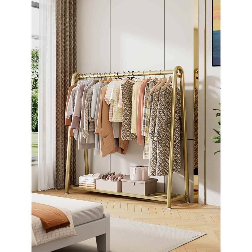 家用晾衣架卧式晾衣架耐用晾衣架承重可折叠晾衣架简易单杆晾衣架