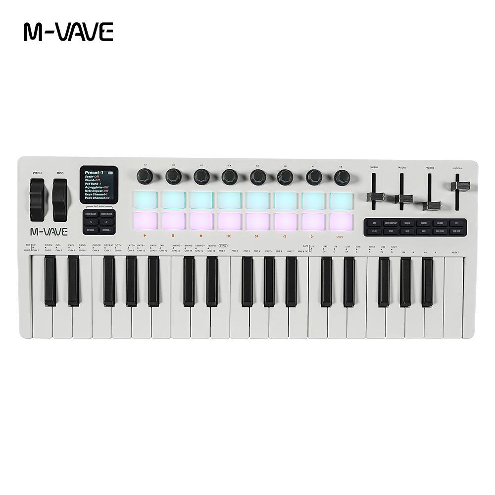 37键MIDI键盘合成器移动便携制作电音编曲可充电