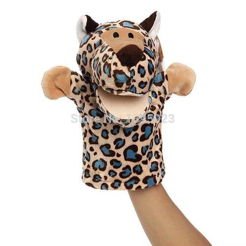 lovely kids baby plush toy hand puppets farm animals zoo lea