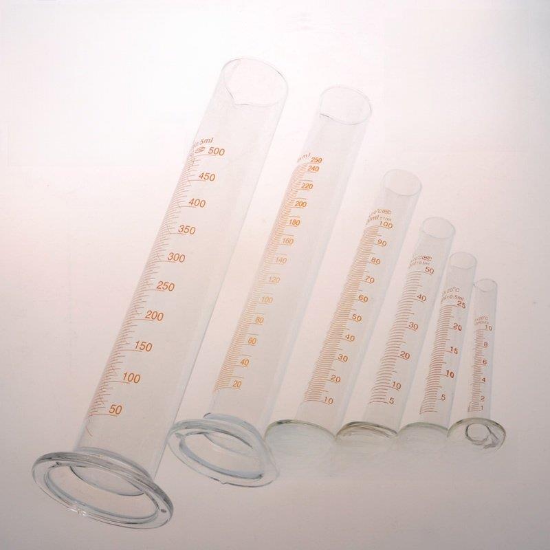 玻璃刻度量筒25/50/100/250/500/1000ml量桶实验室仪器教学教具