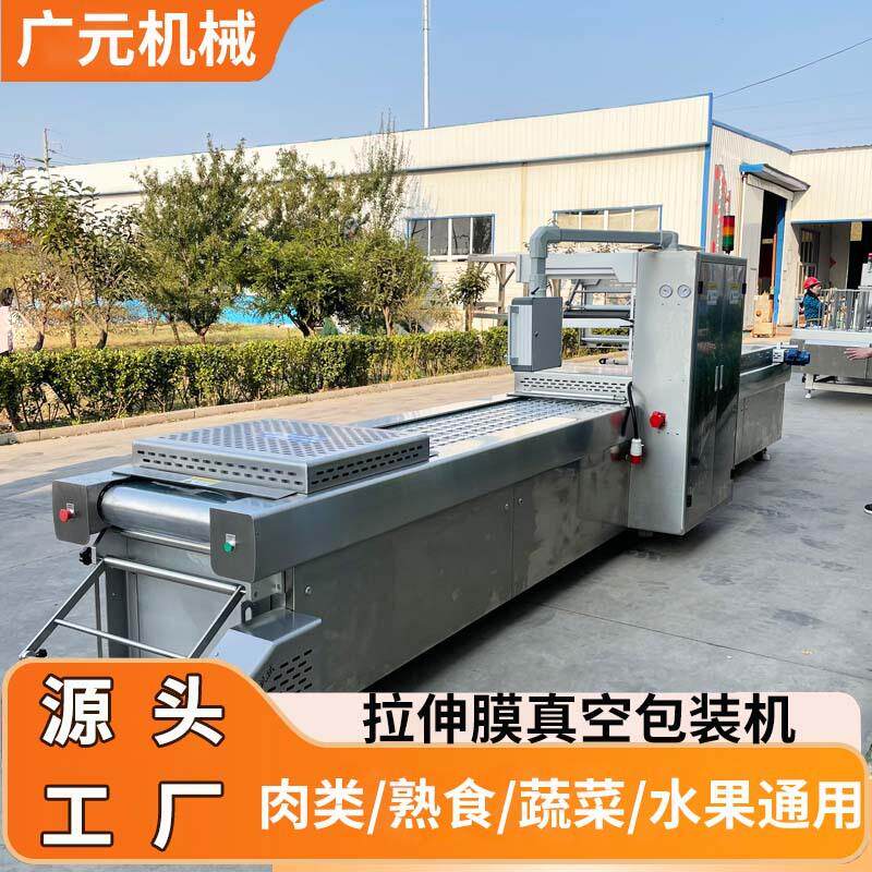 空黄精果空地黄真封口机大型连续式612肉焖子拉熟伸膜真包装机
