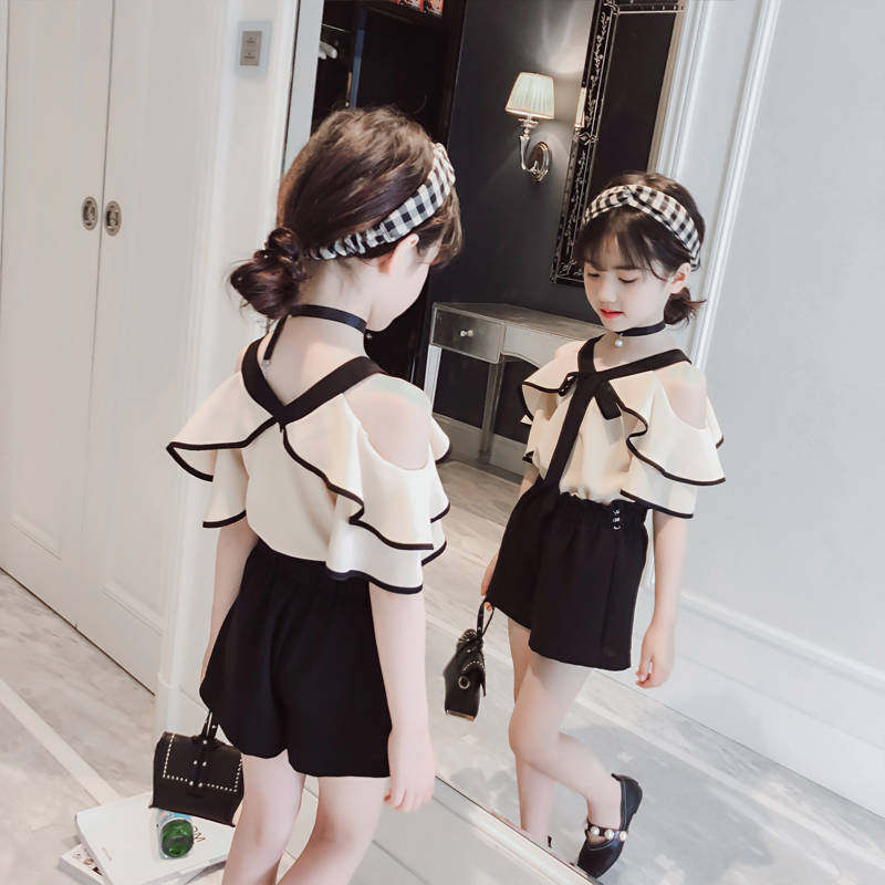 girl A summer suit 2019 new pattern children summer camisole strapless jacket Korean Edition Little Girl shorts Two piece setin the Children/Baby/Family fitted , Set  category - from Buy2taobao.com to provide professional Taobao agent buy service