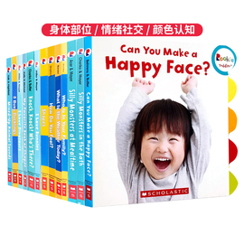 140元6件蒙氏早教启蒙绘本英文原版rookietoddlerhowdoyoufeel学乐canyoumake，ahappyface情绪管理儿童撕不烂安静书