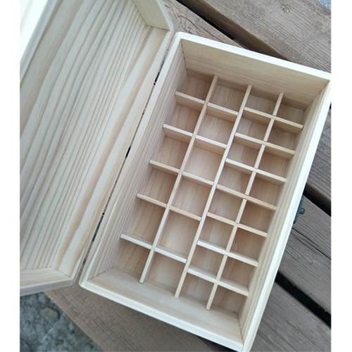 精油收纳盒木质精油盒28格30加10ml分装瓶混装整理实木箱新品