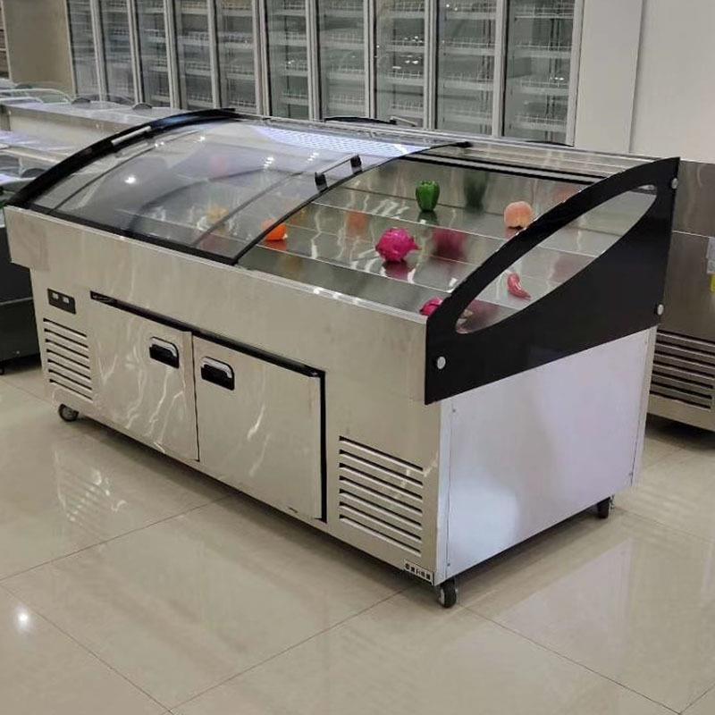 阶梯式双温冰台点菜柜水果捞冰台海鲜烧烤冷藏冷冻阶梯式展示柜子