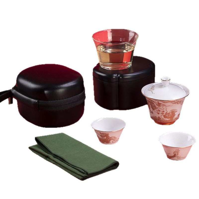 功夫中式礼品送人高档便携式套装景德镇茶杯旅行旅游茶具茶具