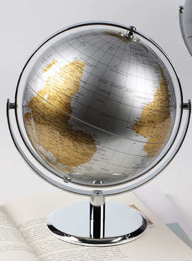 轻奢风地球仪摆件办公室玄关客厅卧室书房装饰品摆件高档乔迁送礼