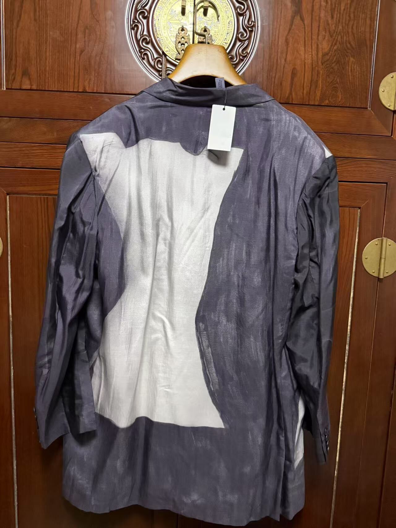 Yohji Yamamoto Nude Female Print Blazer — front