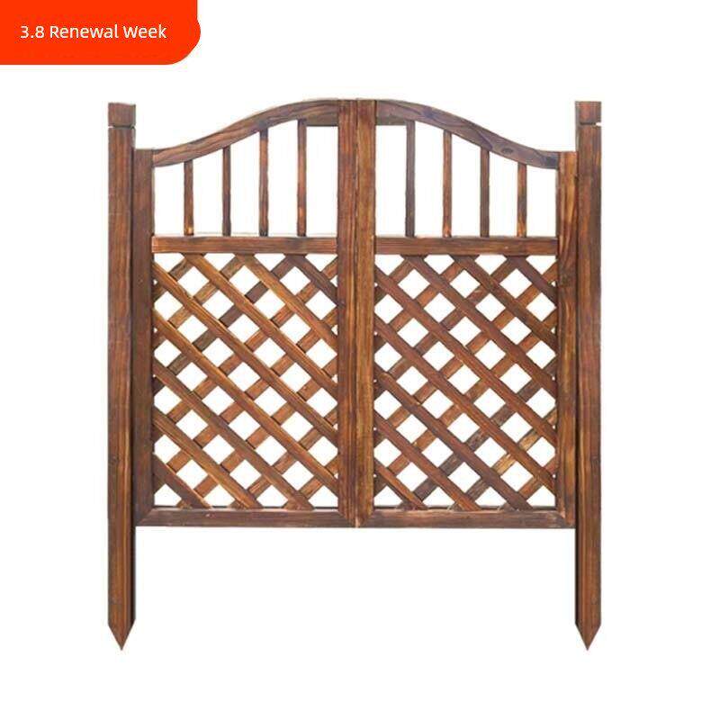 防腐木栅栏门花园围栏门庭院篱笆室外实木门户外小院子门菜园网格