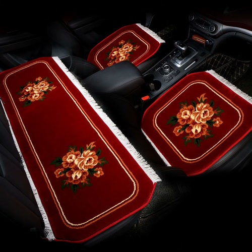 混仿羊毛三件套汽车单垫座垫 混纺羊毛三件套  单片   羊剪