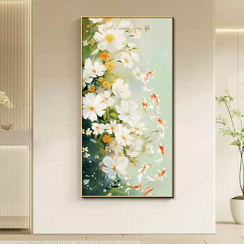 北欧玄关画挂画现代简约客厅入户正对门装饰画走廊过道背景墙壁画